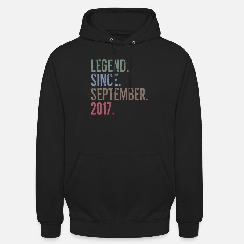Légende depuis septembre 2017 - Sweat-shirt à capuche unisexe - noir