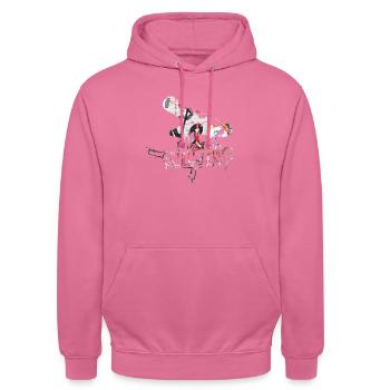 Hip Hop Musik Blues Pop Rock Tanz Breakdance - Unisex Hoodie - Pink - Vorne - Alina (178cm) & Michal (187cm)