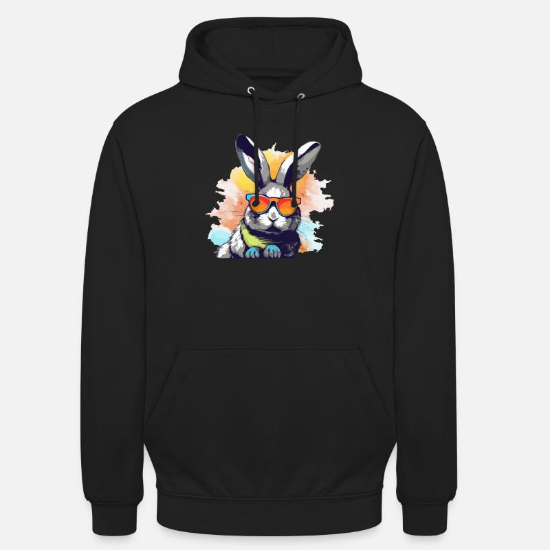 Log le lapin - Sweat-shirt à capuche unisexe - noir