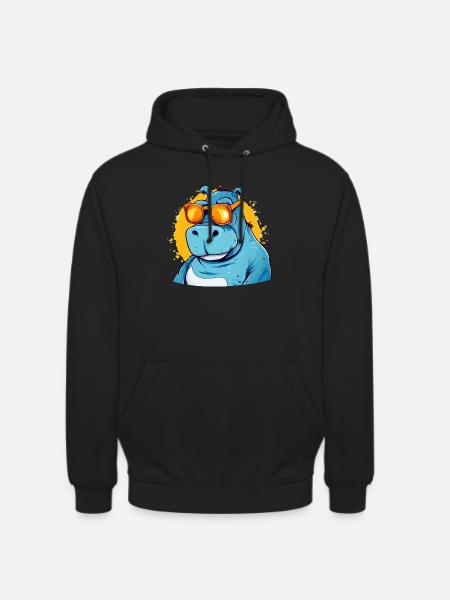 Bob l'hippopotame - Sweat-shirt à capuche unisexe - noir