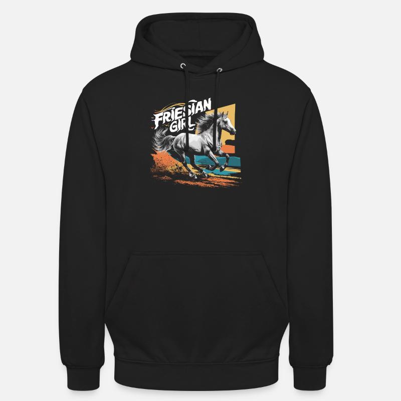 Frisonne – Fière de mes Frisonnes - Sweat-shirt à capuche unisexe - noir