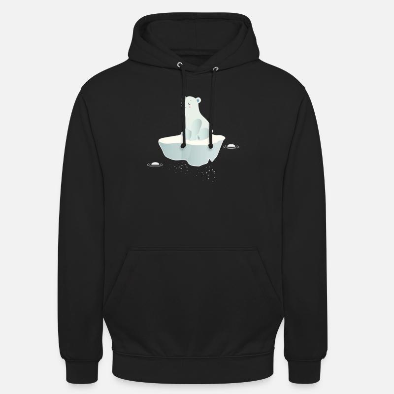 Träumender Eisbär auf einer Eisscholle Unisex Hoodie