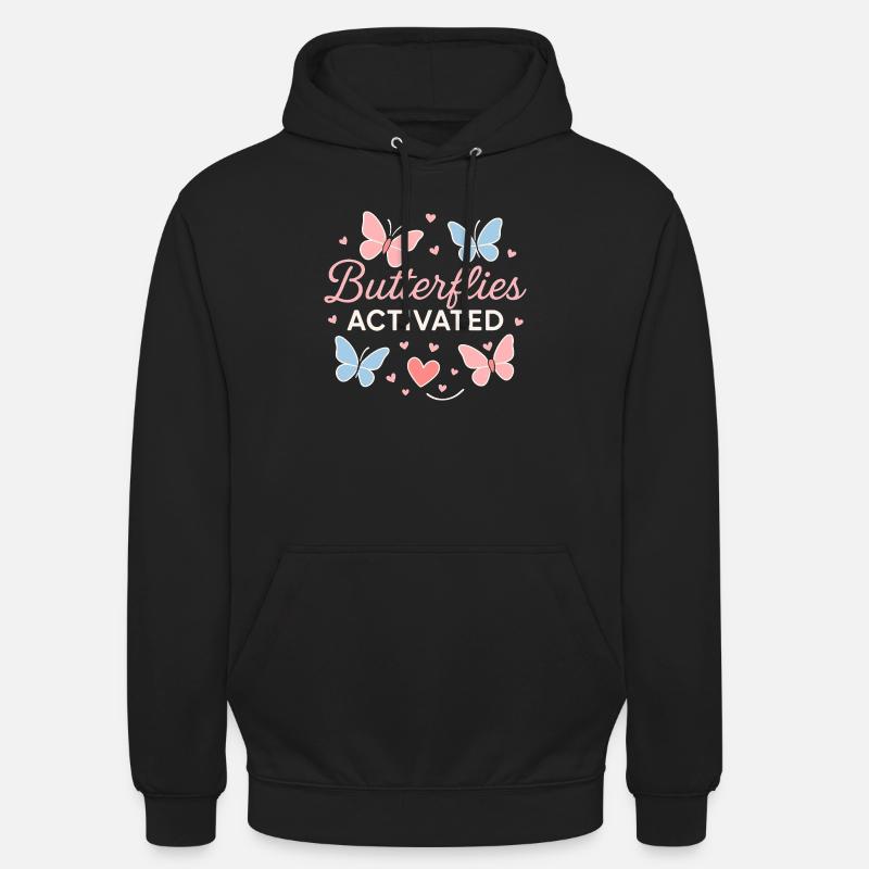 Papillons Activé Love Design - Sweat-shirt à capuche unisexe - noir
