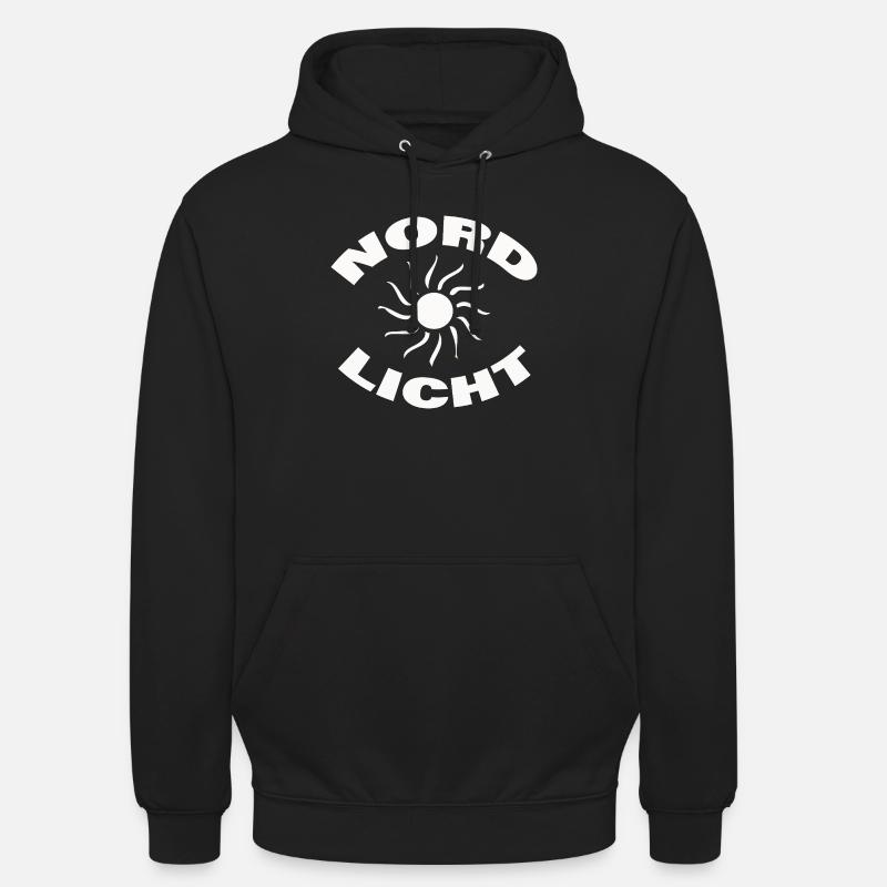Aurora boreale - Felpa con cappuccio unisex - nero