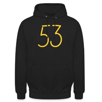 53 - Unisex Hoodie - black - Front - Alina (178cm) & Michal (187cm)