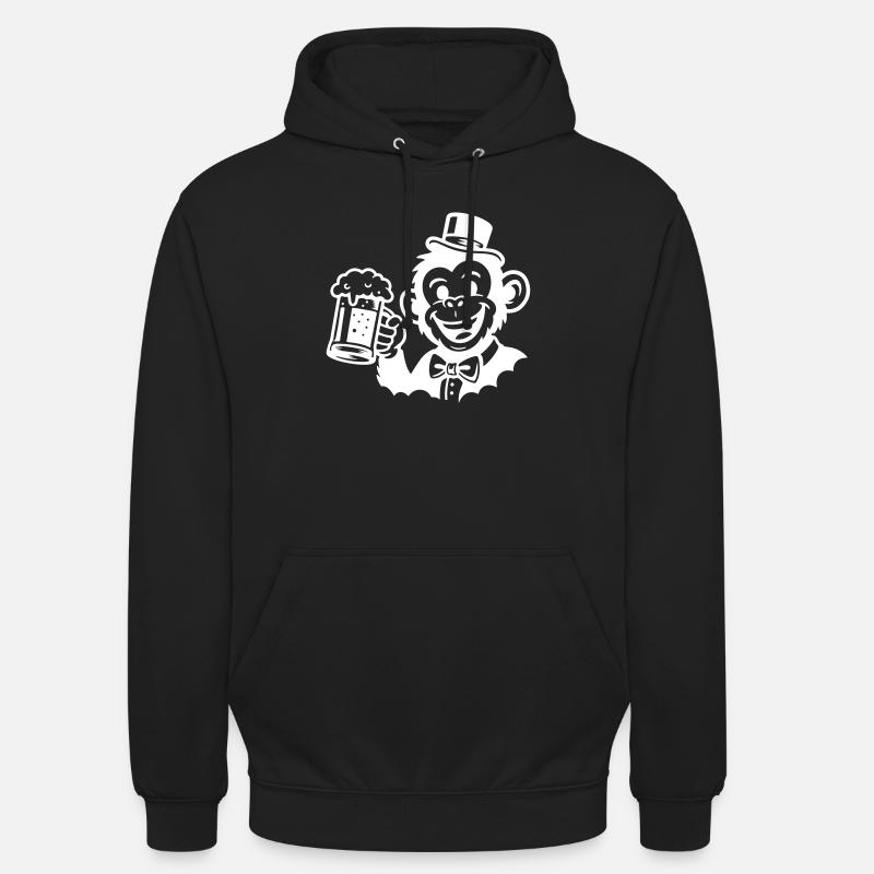 Le Marié Singe Célibataire - Sweat-shirt à capuche unisexe - noir