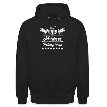 Maldives Holiday Crew  - Unisex Hoodie - Schwarz - Vorne - Alina (178cm) & Michal (187cm)