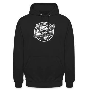 Auto Tuning Tacho - Unisex Hoodie - Schwarz - Vorne - Alina (178cm) & Michal (187cm)