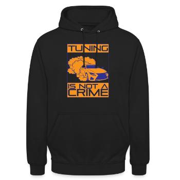 Tuning is not a Crime - Unisex Hoodie - Schwarz - Vorne - Alina (178cm) & Michal (187cm)