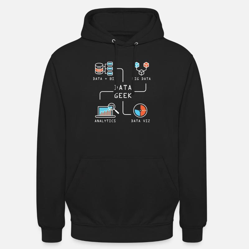 Data Geek Software Developer - Unisex Hoodie - black