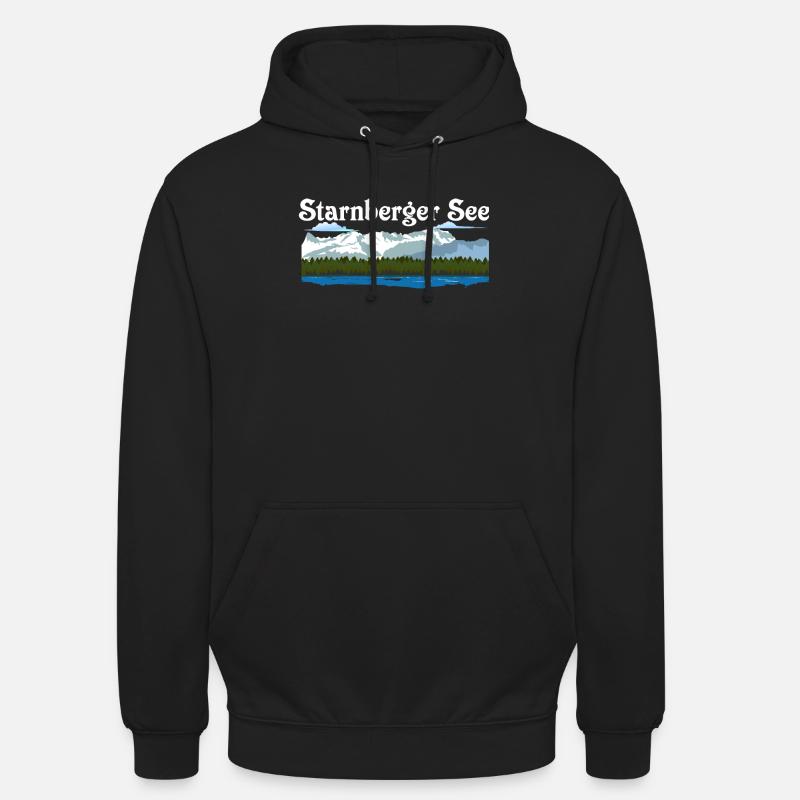 Lac de Starnberg - Sweat-shirt à capuche unisexe - noir