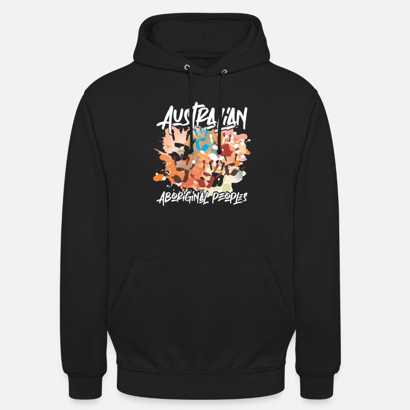 Aborigène d’Australie - Sweat-shirt à capuche unisexe - noir