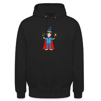 Zauberer Magier - Unisex Hoodie - Schwarz - Vorne - Alina (178cm) & Michal (187cm)
