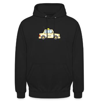 Taxi - Sweat-shirt à capuche unisexe - noir - Devant - Alina (178cm) & Michal (187cm)