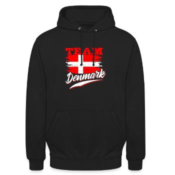 Dänemark - Unisex Hoodie - Schwarz - Vorne - Alina (178cm) & Michal (187cm)