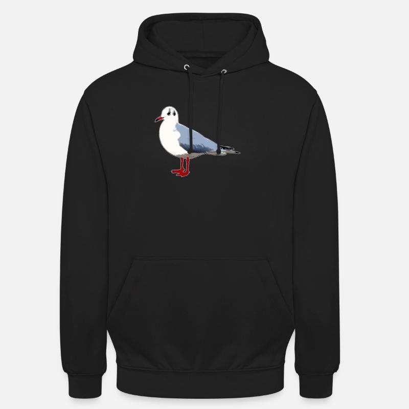 mouette - Sweat-shirt à capuche unisexe - noir