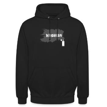 Fancy Bremen Street & Graffity Style - Sweat-shirt à capuche unisexe - noir - Devant - Alina (178cm) & Michal (187cm)