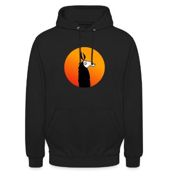 Funny flame - Unisex Hoodie - black - Front - Alina (178cm) & Michal (187cm)