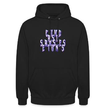Crushed Seriousness - Unisex Hoodie - black - Front - Alina (178cm) & Michal (187cm)