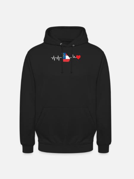 Georgia heartbeat gift - Unisex Hoodie - black