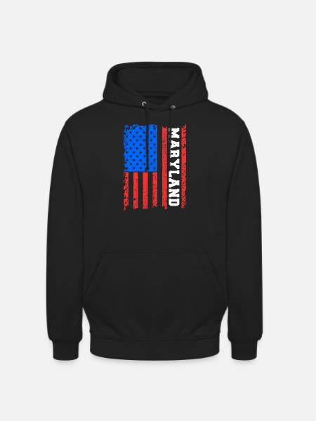 Maryland Usa flag gift - Unisex Hoodie - black