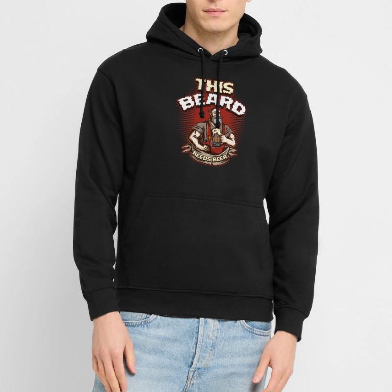 This Beard Needs Beer Bart Geschenk Unisex Hoodie