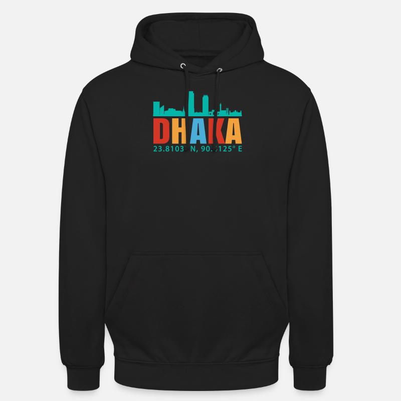 Dacca - Sweat-shirt à capuche unisexe - noir