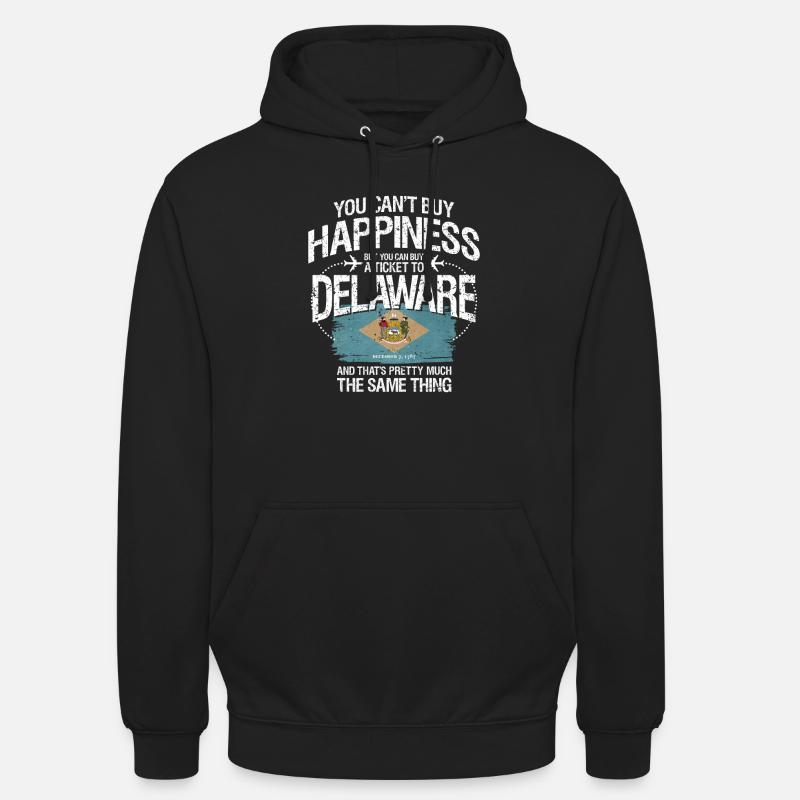 Delaware - Sweat-shirt à capuche unisexe - noir
