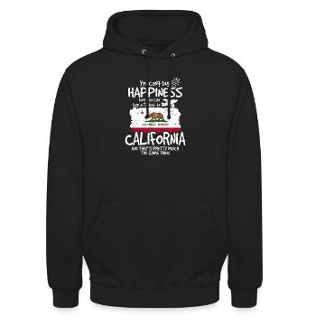 Californie - Sweat-shirt à capuche unisexe - noir - Devant - Alina (178cm) & Michal (187cm)