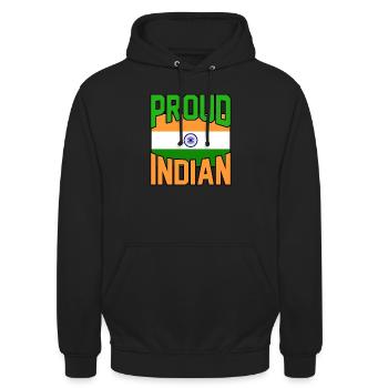 Indien - Unisex Hoodie - Schwarz - Vorne - Alina (178cm) & Michal (187cm)