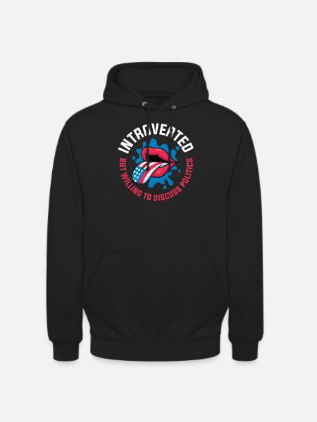 Introverted Politics Introverted Gift - Unisex Hoodie - black