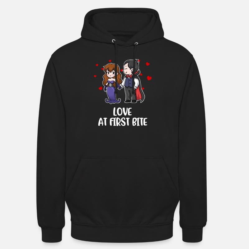 Vampire Love At First Bite Vampire Gift - Unisex Hoodie - black