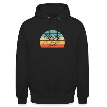 Riding Gallop Design - Unisex Hoodie - black - Front - Alina (178cm) & Michal (187cm)