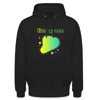 live green - Unisex Hoodie - Schwarz - Vorne - Alina (178cm) & Michal (187cm)