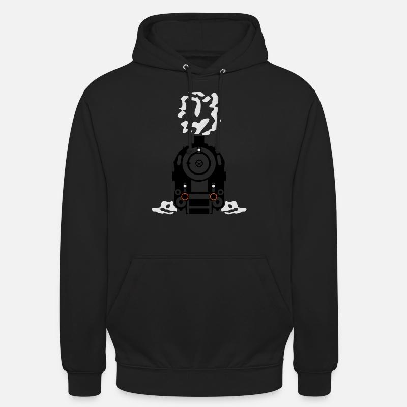 Dampflok Rauch Dampf Qualm - Unisex Hoodie - Schwarz