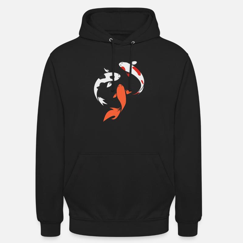 Koi - Sweat-shirt à capuche unisexe - noir
