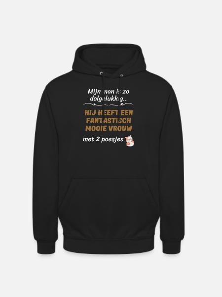 woman with 2 - Unisex Hoodie - black