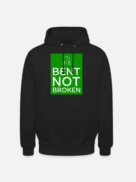 Bent not Broken green - Unisex Hoodie - black