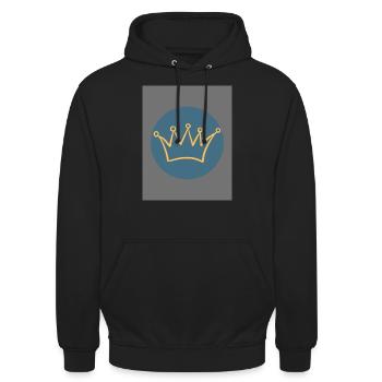 KING - Unisex Hoodie - Schwarz - Vorne - Alina (178cm) & Michal (187cm)