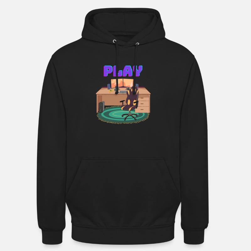 Bureau PC de jeu - Sweat-shirt à capuche unisexe - noir