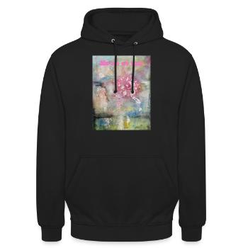 La vie en rose ( Künstlerin Raphaela Serini ) - Unisex Hoodie - Schwarz - Vorne - Alina (178cm) & Michal (187cm)