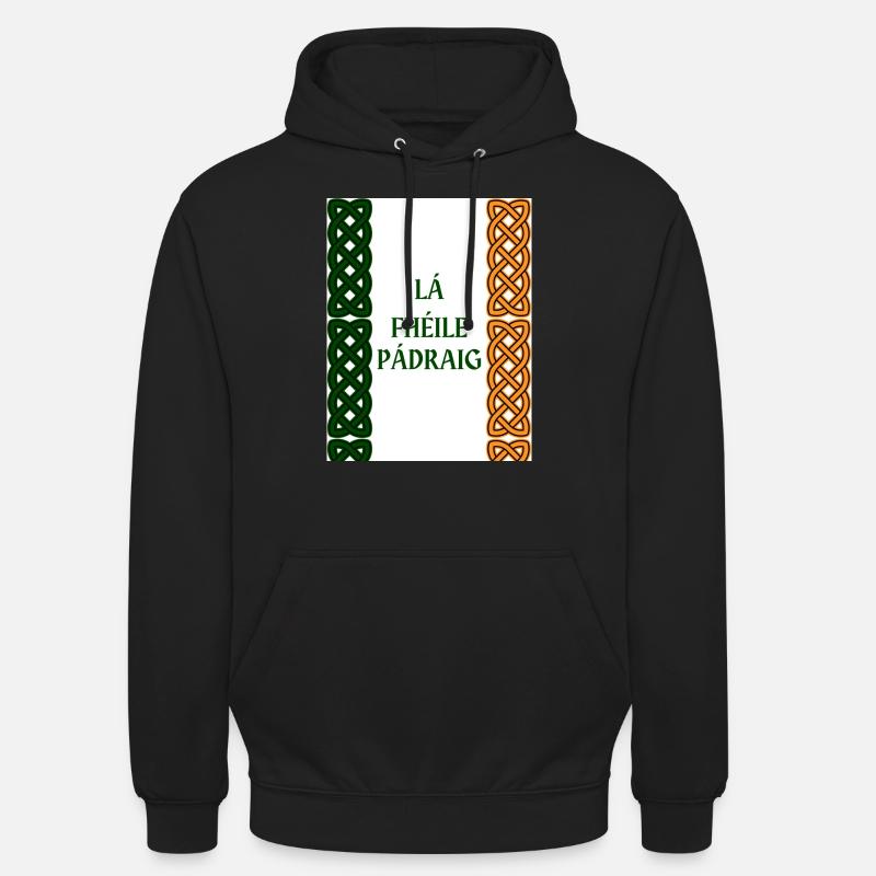 Fête de la Saint-Patrick - Sweat-shirt à capuche unisexe - noir