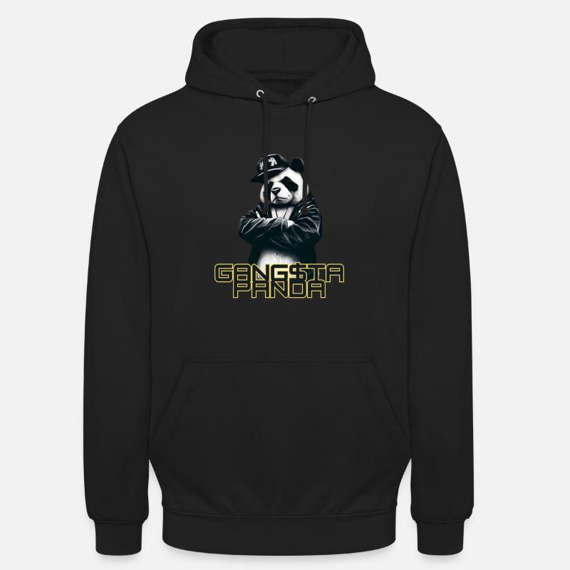 PANDA GANGSTA10 - Sweat-shirt à capuche unisexe - noir