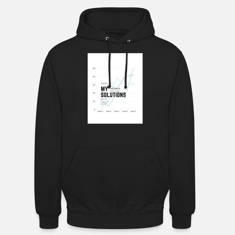 Diagramme Mes solutions - Sweat-shirt à capuche unisexe - noir
