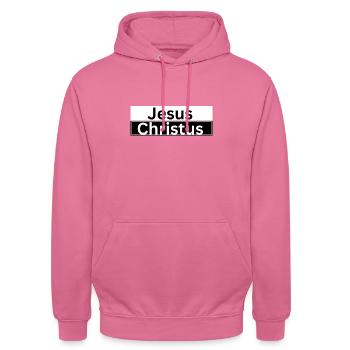 Jesus Christ - Unisex Hoodie - pink - Front - Alina (178cm) & Michal (187cm)