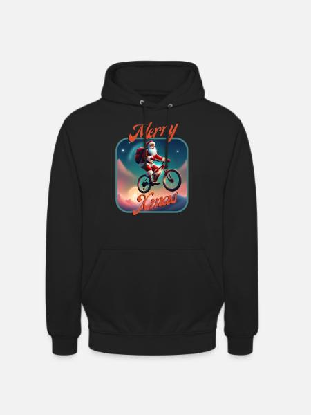 Santa Bike - Unisex Hoodie - black