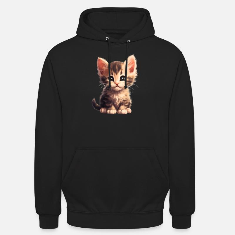 Petit chaton - Sweat-shirt à capuche unisexe - noir