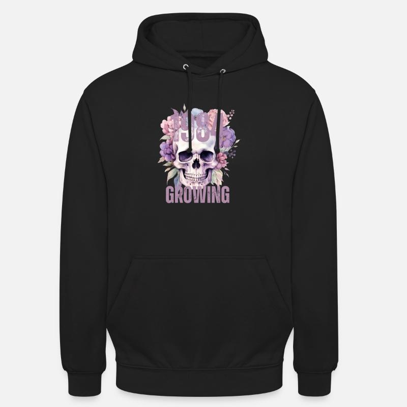 Crâne de fleur 1984 - Sweat-shirt à capuche unisexe - noir