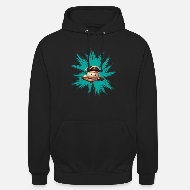 Boulette de levure sur graffiti - Sweat-shirt à capuche unisexe - noir
