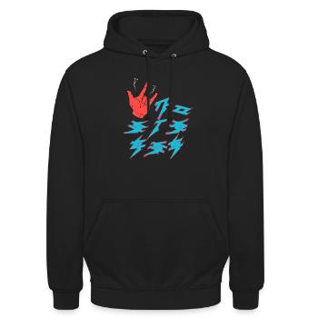 Kein Stress - Unisex Hoodie - Schwarz - Vorne - Alina (178cm) & Michal (187cm)